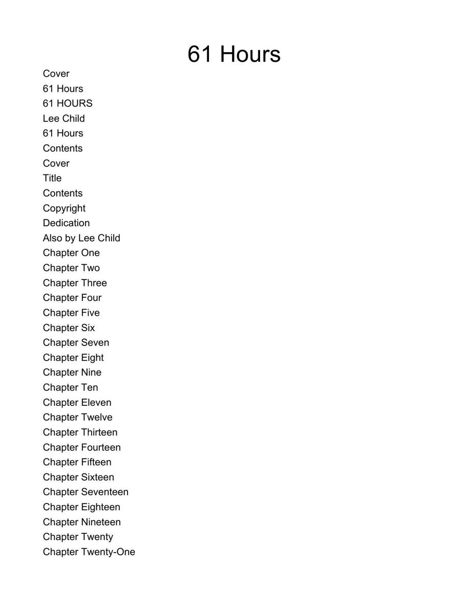 Reacher 14 - 61 Hours