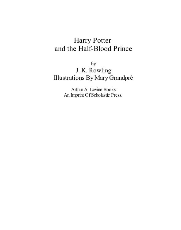 Harry Potter and the Half-Blood Prince