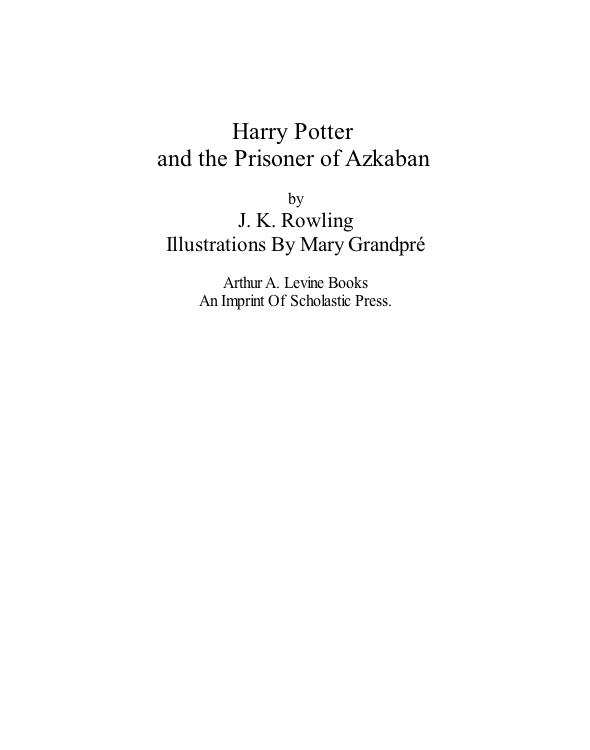 Harry Potter and the Prisoner of Azkaban