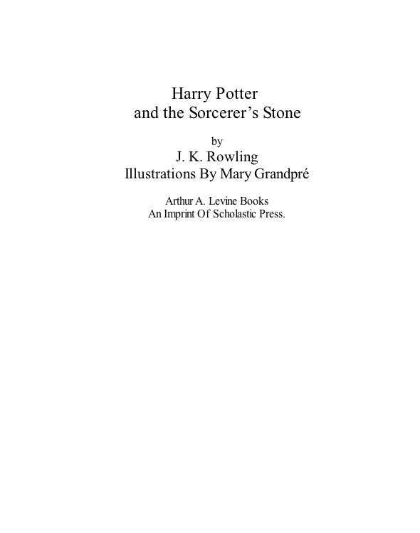 Harry Potter and the Sorcerer's Stone